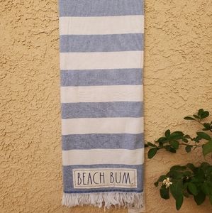 Rae Dunn BEACH BUM. Woven Beach Towel